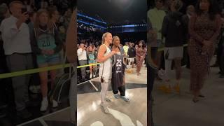 ️ Sabrina Ionescu gives Coco Gauff jersey | New York Liberty Chicago Sky WNBA women's basketball