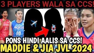 3 CREAMLINE PLAYERS AALIS NA SA CREAMLINE! MADDIE AT JIA HANDA NA SA JVL 2024! #creamline #pvl2024