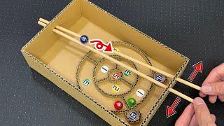 [Easy Craft] Slide the Sticks and Aim for High Scores – Marble Game