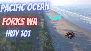 Pacific Ocean  Coast- US HWY 101 Forks Washington