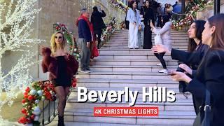 LOS ANGELES  Beverly Hills Rodeo Drive Christmas  Walk 4K 2024