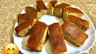 Easy banana cake recipe How to make spongy banana cake طرز تهیه کیک کیلا