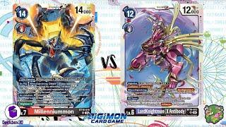 DIGIMON TCG: Millenniumon (Purple/Black) vs LordKnightmon X (Purple)