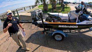 I Was STOPPED by MARINE POLICE After Taking my JET SKI 16 Miles Offshore