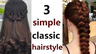 3 simply classic hairstyle - for long hairs | hairstyle with kurti | hairstyle 2023