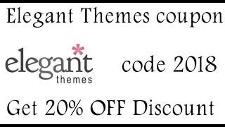 Elegant Themes Coupons And Promo Code 2019