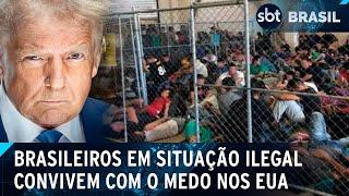 Imigrantes ilegais convivem com medo sob caça de Donald Trump | SBT Brasil (29/01/25)