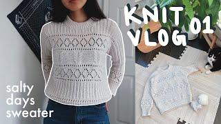 I knitted the Salty Days Sweater by Kutovakika | Knit Vlog/Diaries ep 01 | cindknits