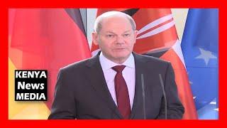 Germany Chancellor Olaf Scholz speech at joint presser with President William Ruto