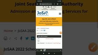 JoSAA 2022 Schedule | EduTech Rohit