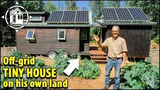 He retired into a off-grid Tiny House on his own land