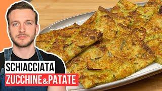 Crispy SCHIACCIATA with Zucchini and Potatoes - Only 5 MINUTES preparation time!