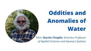 Oddities and Anomalies of Water | Martin Chaplin | WELL Community Gathering #4