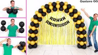 BIRTHDAY decoration ideas at home  how to decorate balloons for birthday  balloon arch tutorial