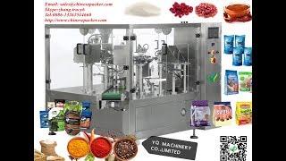 automatic rotary pouch packaging machine ziplock preformed bag doypack equipment