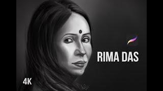 (4K) RIMA DAS' Portrait - Director of "Village Rockstar" || #procreate #portrait