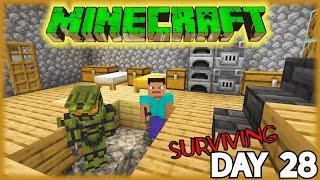 Someone Is Living Under Our Base: Surviving Minecraft Day 28