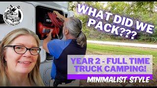 Packing for Year Two of Full Time Truck Camper Life : What Minimalists Bring for Life on the Road.