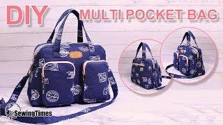 DIY MULTI POCKET HANDBAG 가방만들기 | Big Size Crossbody Bag Sewing Tutorial [sewingtimes]