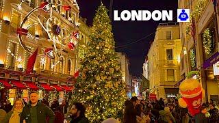 2024 London Christmas Walk  London’s Christmas Lights Tour | Central London Walking Tour | [4K HDR]