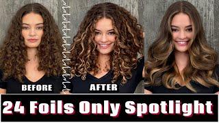 24 Foils Only SPOTLIGHT (No Bleach) Hair Color Technique 10DL 10SP