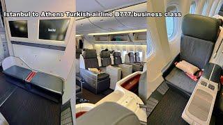 Istanbul to Athens Turkish airline B777 business class TK209