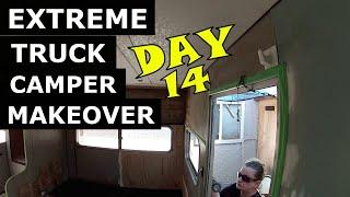 Extreme Truck Camper DIY Makeover to Travel Trailer Ι RV Renovation Series Ι Sealing Door Ι  Day 14