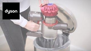 How to empty the clear bin on your Dyson V7™ cordless vacuum