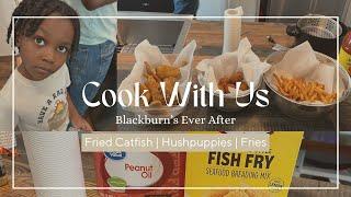 Cook with us: Delicious Fried Catfish, Hushpuppies & Fries | #Familycooking #FriedCatfish #family