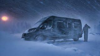 Surviving an Extreme Ice Blizzard - Freezing Snow Storm - Cozy Winter Van Life Camping #vanlife