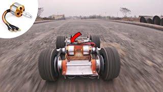 Make High Speed Brushless Motor Remote Control Car | BLDC Racing Car