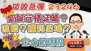 【Eddie私房話】聖誕行情仍持續？續抱追買怎佈局？主力買賣超工法的7檔主力鎖碼股分享！_2024/12/26