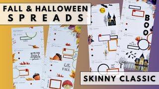 PLAN WITH ME | FALL & HALLOWEEN SKINNY CLASSIC SPREADS | PLANYTHING & HAPPY PLANNER