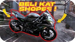 AKU BELI BARANG NINJA ZX25R DEKAT SHOPEE MOTORSPORT! | Project Custom Ninja Chapter 1