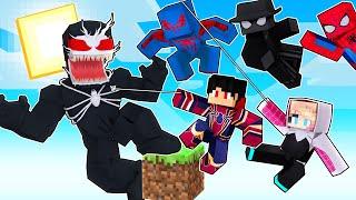 VENOM 2099 apareceu com todos ARANHAS em APENAS UM BLOCO no Minecraft