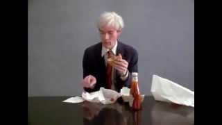 Andy Warhol Eating a Hamburger