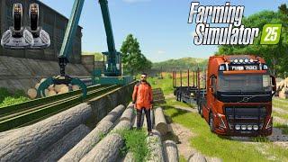 FS25: INSANE New Sawmills & CRANE System in Pallegney! Game-Changer?  Farming Simulator 25