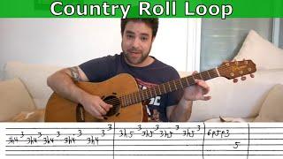 Guitar Trick #3 - Country Roll Loop - Lesson w/ TAB