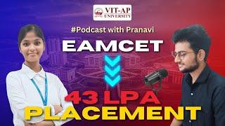 EAMCET to 43 LPA Placement | Pranavi's Placement Journey | #vitapuniversity #vitapplacements