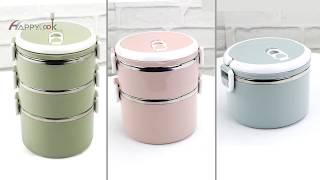 Health lunch box bento carrier stainless steel 304 insulated container 1/2/3 layer Amazon hot sale