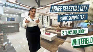 Abhee Celestial City Whitefield | 3 BHK Sample Flat Tour | Abhee Ventures Sarjapur Whitefield