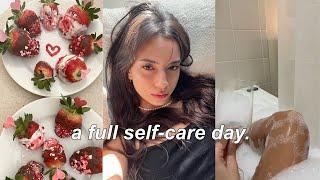 the ultimate self-care day  valentine's day special | girl talk, self-love, skincare ʚɞ