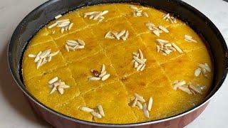 The BEST Lebanese Nammoura (Basbousa/Hareesa) with COCONUT 