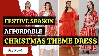 Trending & Affordable Christmas Theme Dress | Festive Season Special 2023 | Blossom Trends