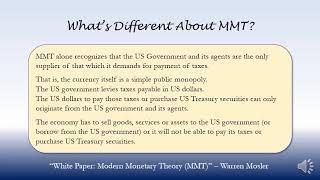 What’s Different About MMT? - Warren Mosler