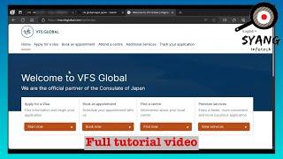 How to Book VFS global appointment for japan | full tutorial video