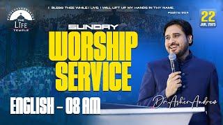 #SundayService English Worship Service live 22-06-2025 || Dr Asher Andrew || The Life Temple