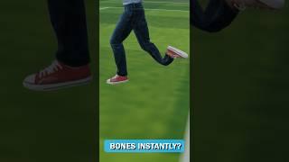 Can a football️ that is coming at 1000 miles per hour be stopped with a leg?