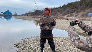 Goderich fishing on Christmas , fish on