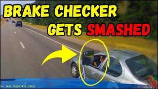 Best of Brake Check Gone Wrong, Instant Karma 2024 | Road Rage, Insurance Scam, Car Crashes. USA